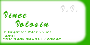 vince volosin business card